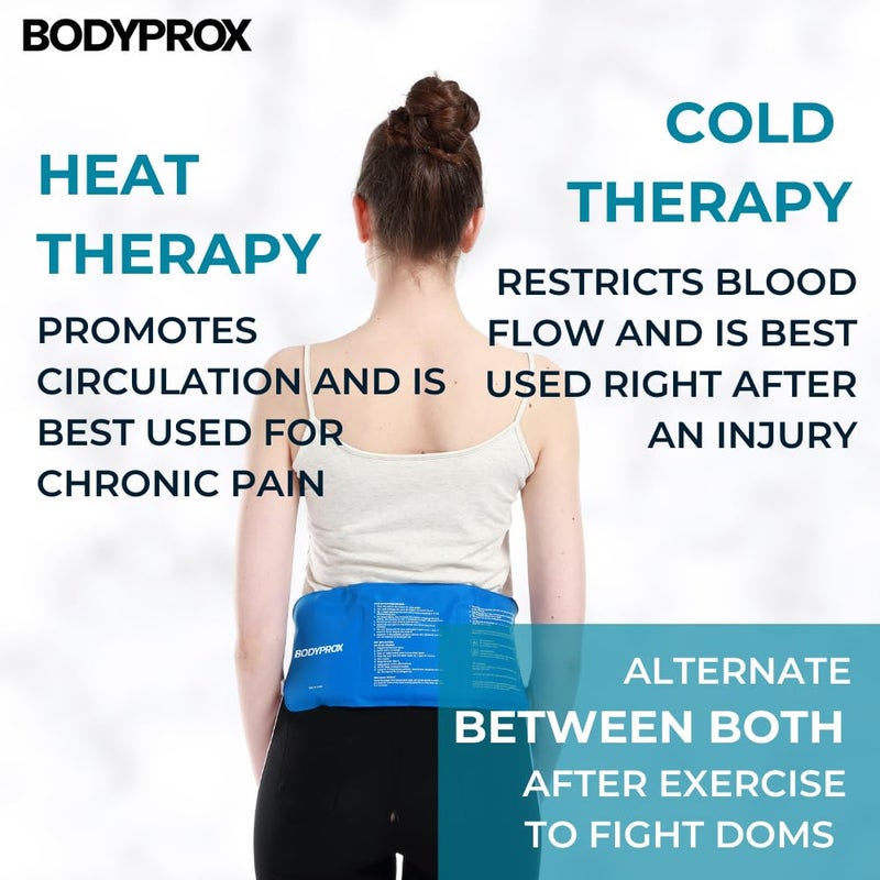 Bodyprox Pain Relief Ice Pack with Strap for Hot & Cold Therapy, Microwave Heat Pad for Back Shoulder, Neck, Waist, Calves and Hip - Image 4