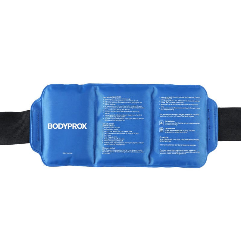 Bodyprox Pain Relief Ice Pack with Strap for Hot & Cold Therapy, Microwave Heat Pad for Back Shoulder, Neck, Waist, Calves and Hip - Image 1