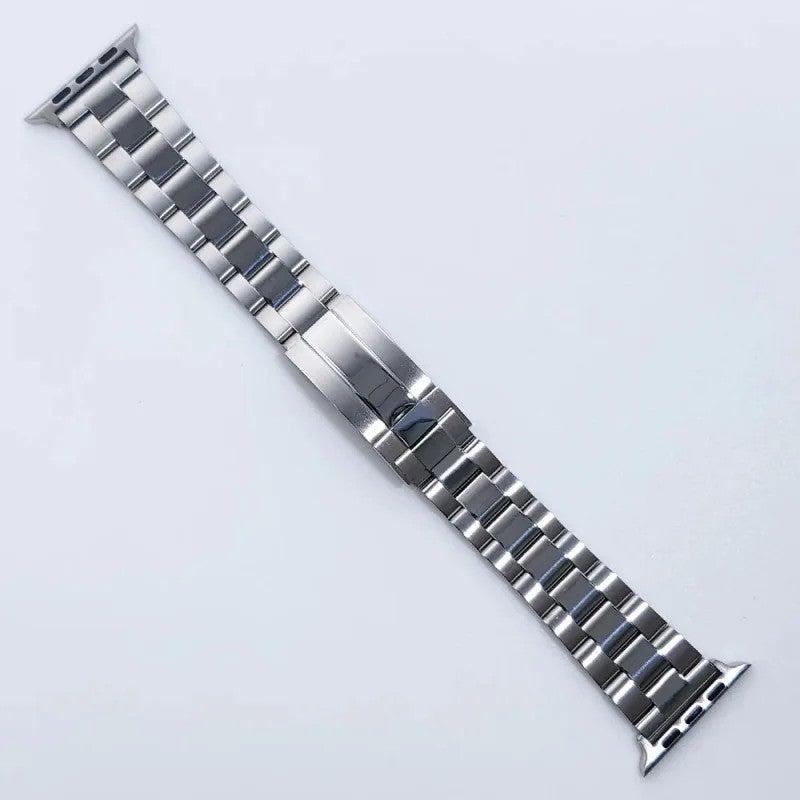 Bluejw Replace Your Watch Strap with Vintage Diver 3-Link Stainless Steel Band for Apple Watch Ultra Series 8/9 – Latticed Oyster Clasp - Image 1