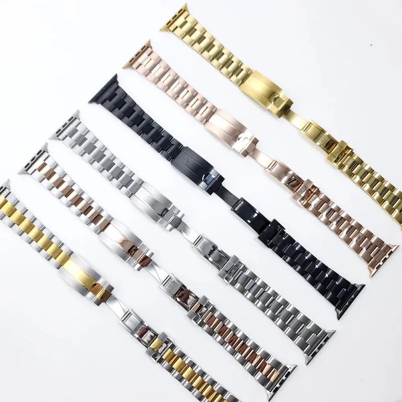 Bluejw Replace Your Watch Strap with Vintage Diver 3-Link Stainless Steel Band for Apple Watch Ultra Series 8/9 – Latticed Oyster Clasp - Image 3