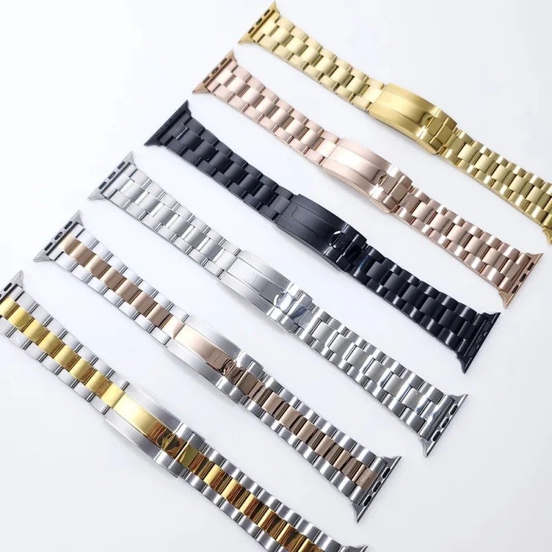 Bluejw Replace Your Watch Strap with Vintage Diver 3-Link Stainless Steel Band for Apple Watch Ultra Series 8/9 – Latticed Oyster Clasp - Image 2