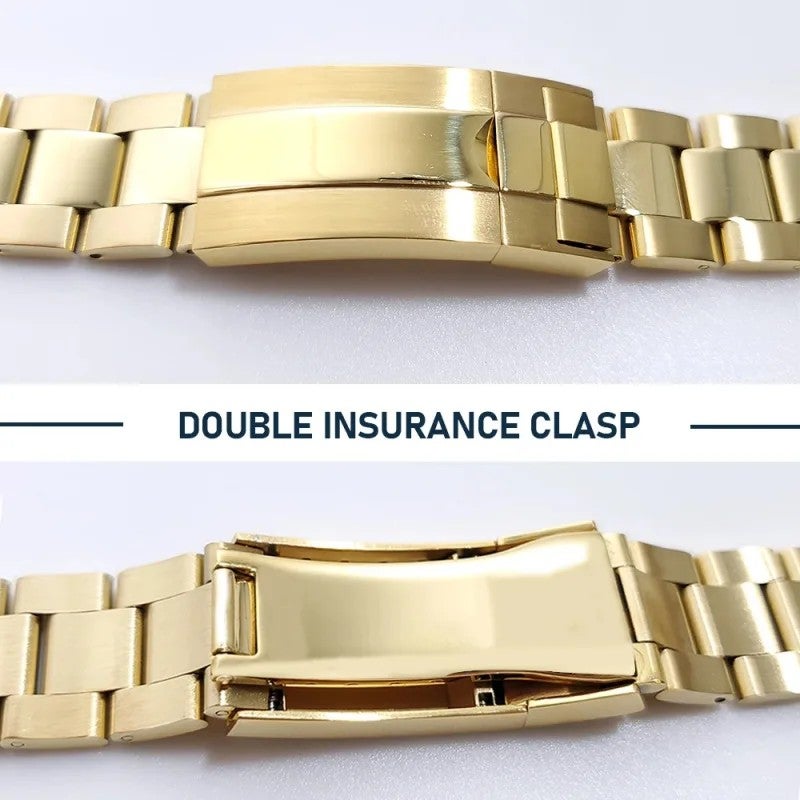 Bluejw Replace Your Watch Strap with Vintage Diver 3-Link Stainless Steel Band for Apple Watch Ultra Series 8/9 – Latticed Oyster Clasp - Image 5