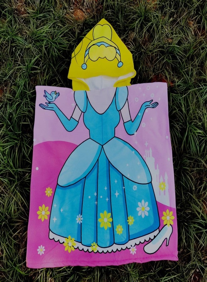 تزيد حورية البحر من منشفة حمام الأطفال الجديدة القابلة للارتداء وعباءة منشفة الشاطئ وملابس السباحة ورداء الاستحمام وتنورة الحمام ورأس منشفة حمام حورية البحر الوردية الكبيرة (ذيل أزرق) ذات الحافة المستقيمة - Image 4