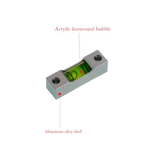 The Yan He Aluminum alloy small bar level, square horizontal bubble, water level ruler, installation hole adjustable head (35 * 8 * 8mm) - Image 3