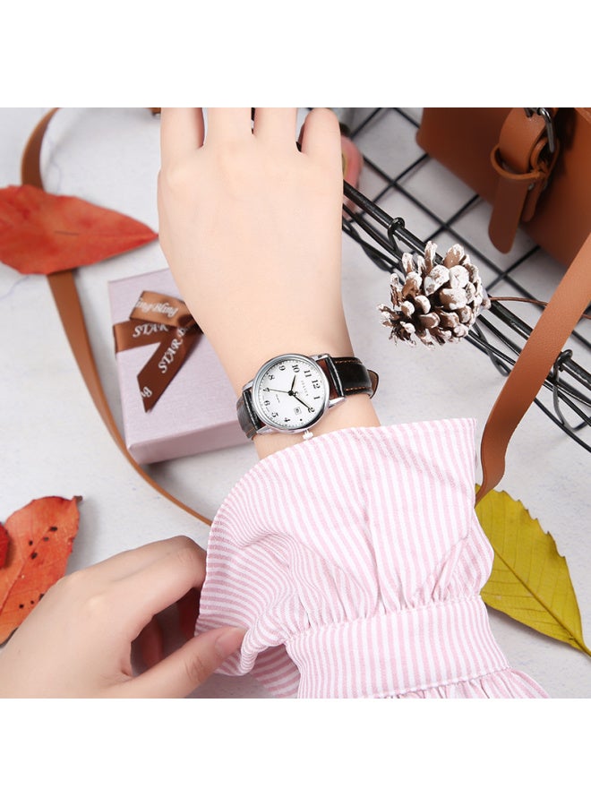 Julius Women's Watch Fashionable British Retro Style, With Calendar, For Exams, Students, Quartz Ladies Watch, Black, Ja-508la - Image 4
