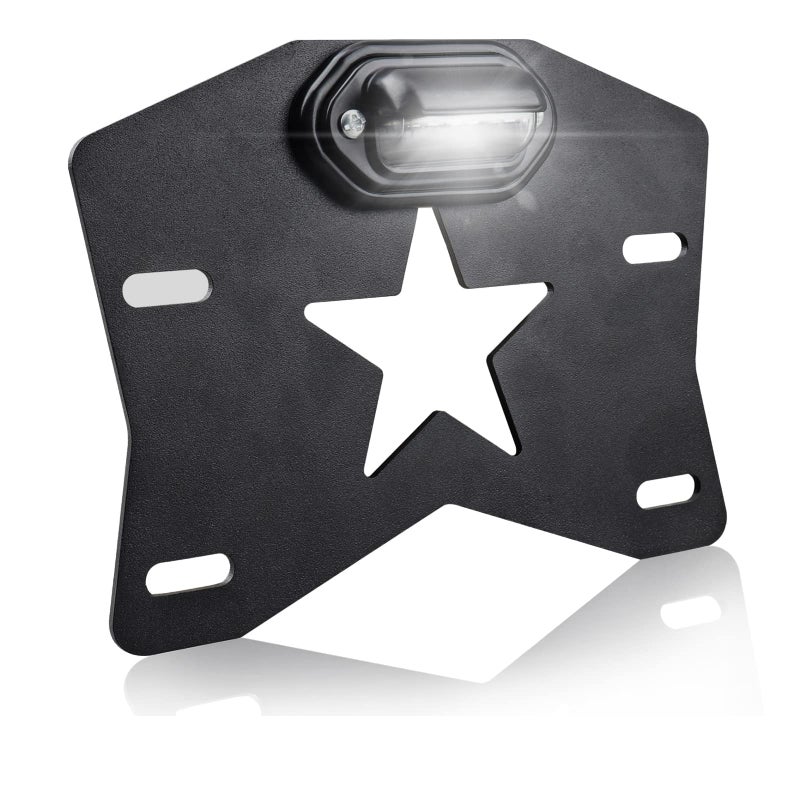Chelhead UTV License Plate Holder With Light, Aluminium RZR License Plate Mount Compatible with Polaris RZR XP 1000 Ranger Can Am Maverick x3 Kawasaki Teryx