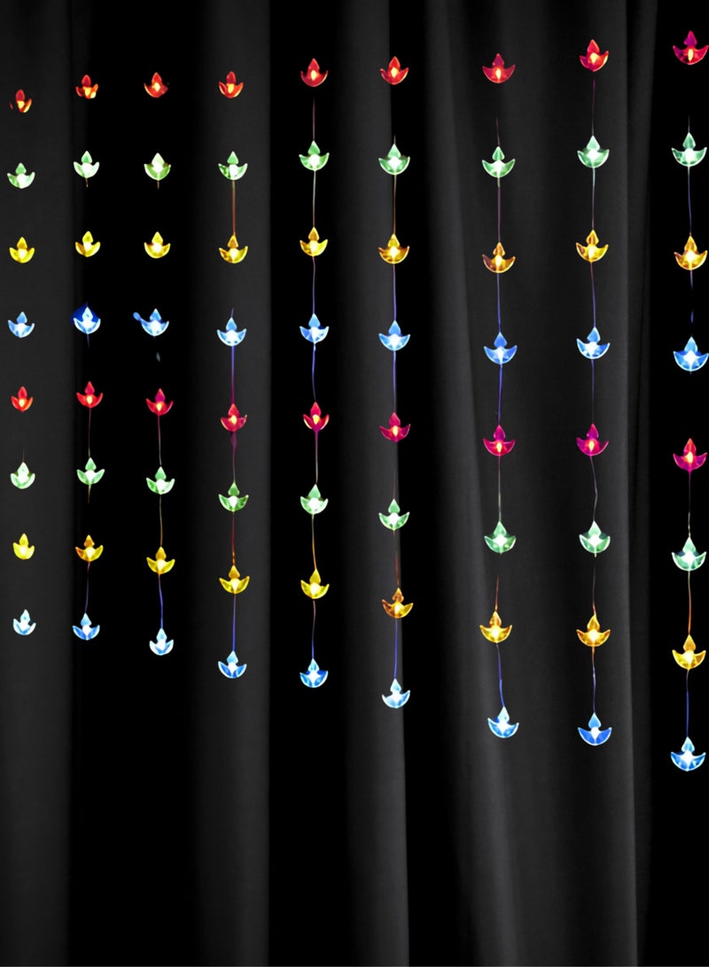 سلسلة أضواء LED ديا بيضاء دافئة من دي بي إل، 3×3 أمتار، مزيج من الألوان - 50 مجموعة من أضواء الديكور المعلقة للمنزل، ديوالي، الكريسماس، الحفلات وحفلات الزفاف (DPL-842) - Image 3