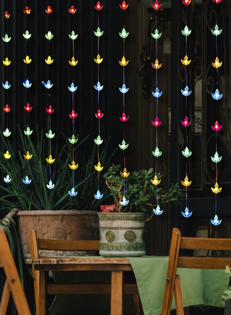 سلسلة أضواء LED ديا بيضاء دافئة من دي بي إل، 3×3 أمتار، مزيج من الألوان - 50 مجموعة من أضواء الديكور المعلقة للمنزل، ديوالي، الكريسماس، الحفلات وحفلات الزفاف (DPL-842) - Image 5