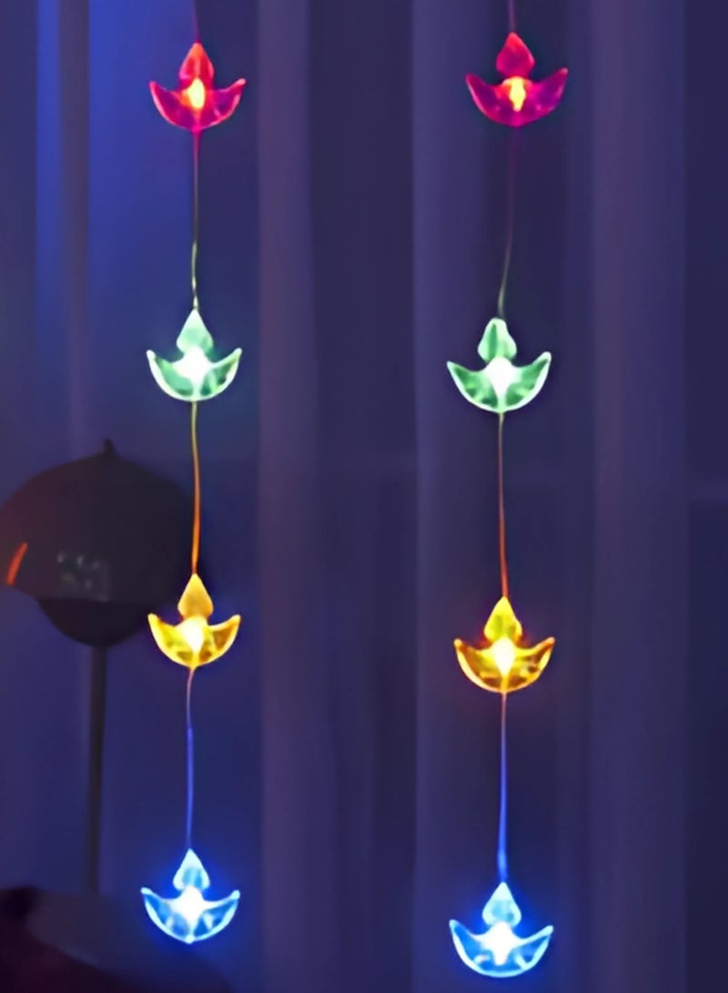 سلسلة أضواء LED ديا بيضاء دافئة من دي بي إل، 3×3 أمتار، مزيج من الألوان - 50 مجموعة من أضواء الديكور المعلقة للمنزل، ديوالي، الكريسماس، الحفلات وحفلات الزفاف (DPL-842) - Image 2