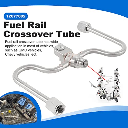 Ussuray 12677002 Fuel Rail Crossover Tube Replaces for ChevroletCadillacGMC 43L 53L 62L Engine Models - Image 3