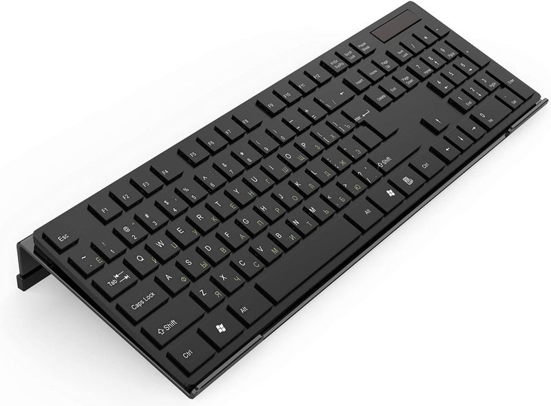 KOTEMON Acrylic Tilted Computer Keyboard Stand for Ergonomic Typing, Keyboard Tray Holder with Silicone Non-Slip Case, Black - Image 1