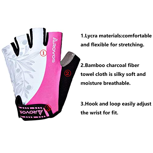Rovos Cycling Gloves - Mountain Bike & Sports Biking Gloves with 5MM Shock Absorbing Pads for Men & Women - Image 2