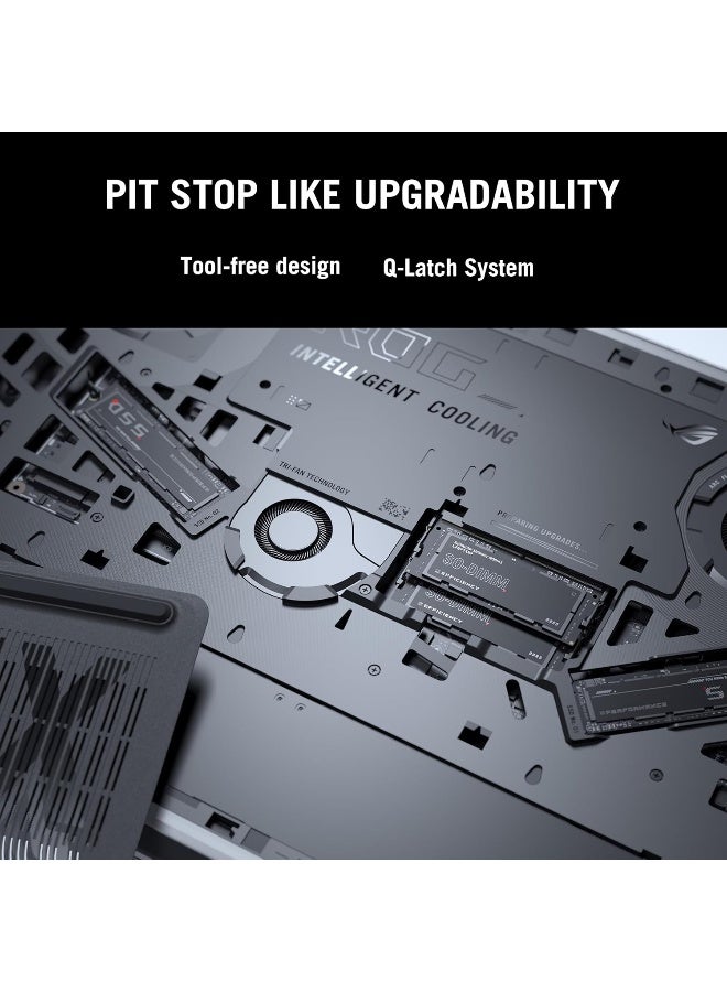 أسوس (نسخة مطورة) لابتوب الألعاب ROG Strix G16 مع شاشة 16 بوصة بدقة Full HD، مع معالج Core i7-14650HX/32GB RAM/1TB SSD/8GB NVIDIA RTX 5060 Graphics/Windows 11 Pro + Office 2024 مدى الحياة - Image 5