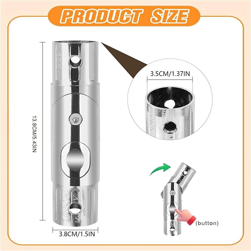 Ompinda Parasol Pole Replacement 1.5 Inch Push-Button Tilt Adjustment Parasol Mounting Bracket Accessories for Balcony Umbrella - Image 2