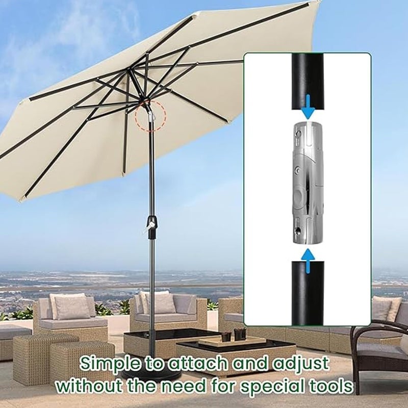 Ompinda Parasol Pole Replacement 1.5 Inch Push-Button Tilt Adjustment Parasol Mounting Bracket Accessories for Balcony Umbrella - Image 4