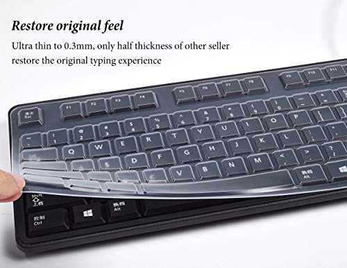 CASEDAO Ultra Thin Silicone Keyboard Cover for Dell Keyboard 104-key KB212-B KB4021 Wired Keyboard - Clear - Image 5
