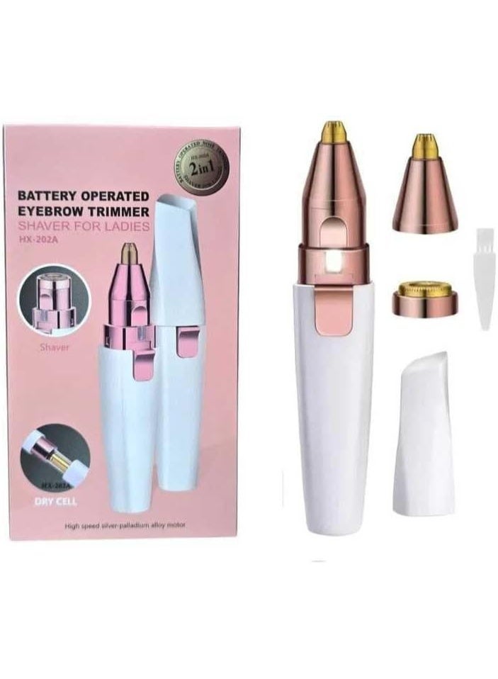 اداة تشذيب الوجه و الحواجب 2*1، مزيل شعر الشفاه العلوية، قابلة لاعادة الشحن بمنفذ USb HX-202B - Image 4