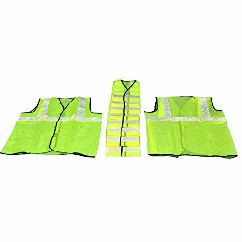 LADWA 10 Pcs Reflective PVC Stripes Safety Jacket For Road Safety Work Wear For Men Women - Image 4