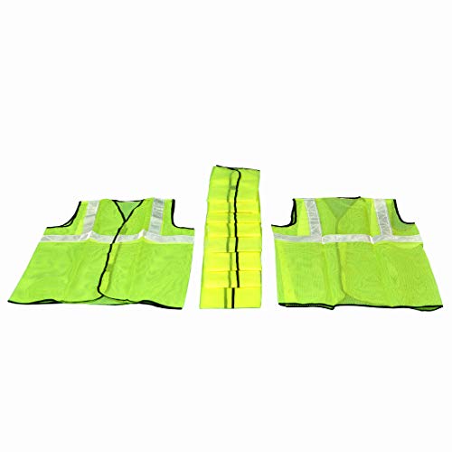 LADWA 10 Pcs Reflective PVC Stripes Safety Jacket For Road Safety Work Wear For Men Women - Image 3
