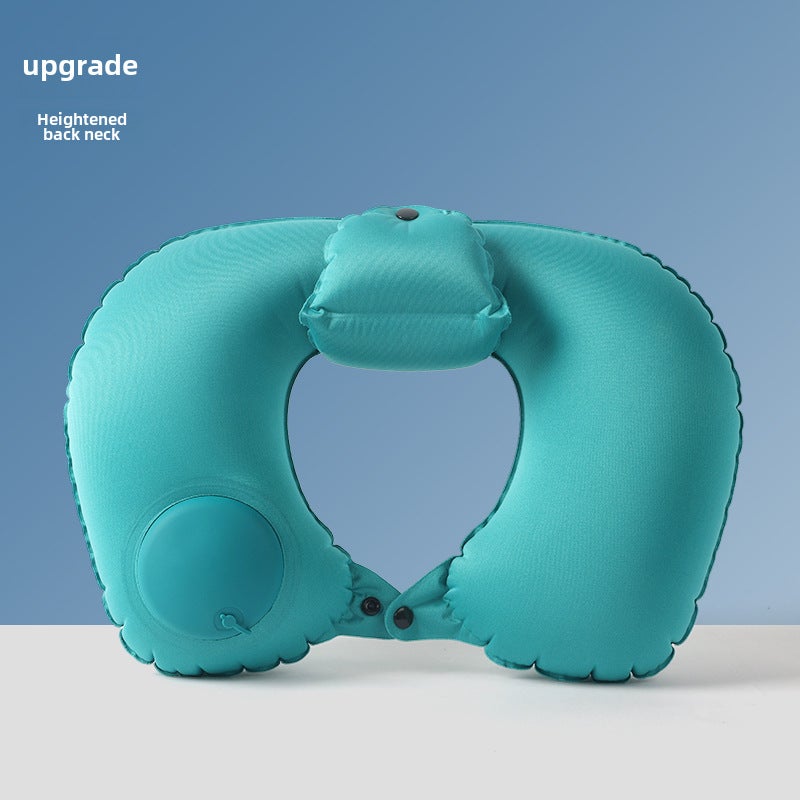 Portable Inflatable U-Shaped Pillow for Travel After the high lake green