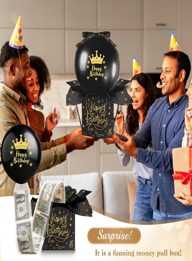 صندوق نقود عيد الميلاد على شكل بالون، صندوق مفاجآت نقود مضحك، مجموعة هدايا نقدية لحفلات أعياد الميلاد - Image 5