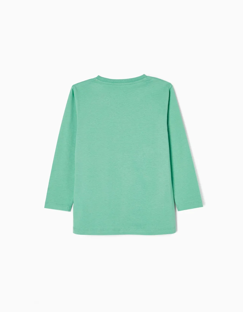 زيبي Long Sleeve Cotton T-shirt for Boys 'Matterhorn', Orange