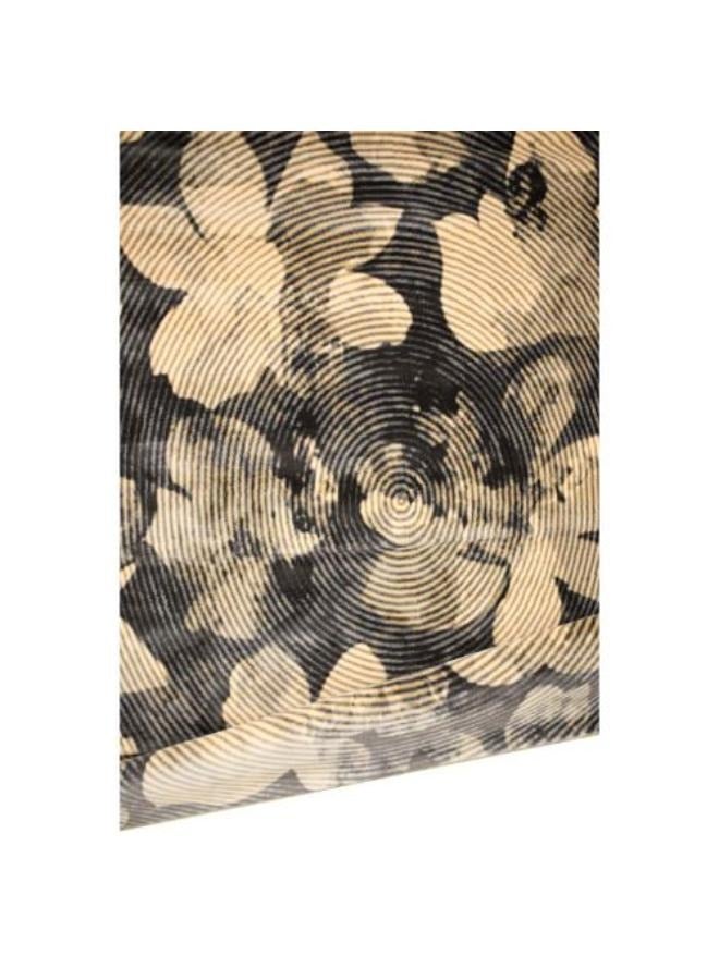 NOUL Spiral Pattern Rug, Black and Beige, - Image 3