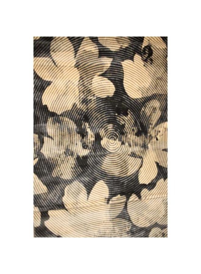 NOUL Spiral Pattern Rug, Black and Beige, - Image 2