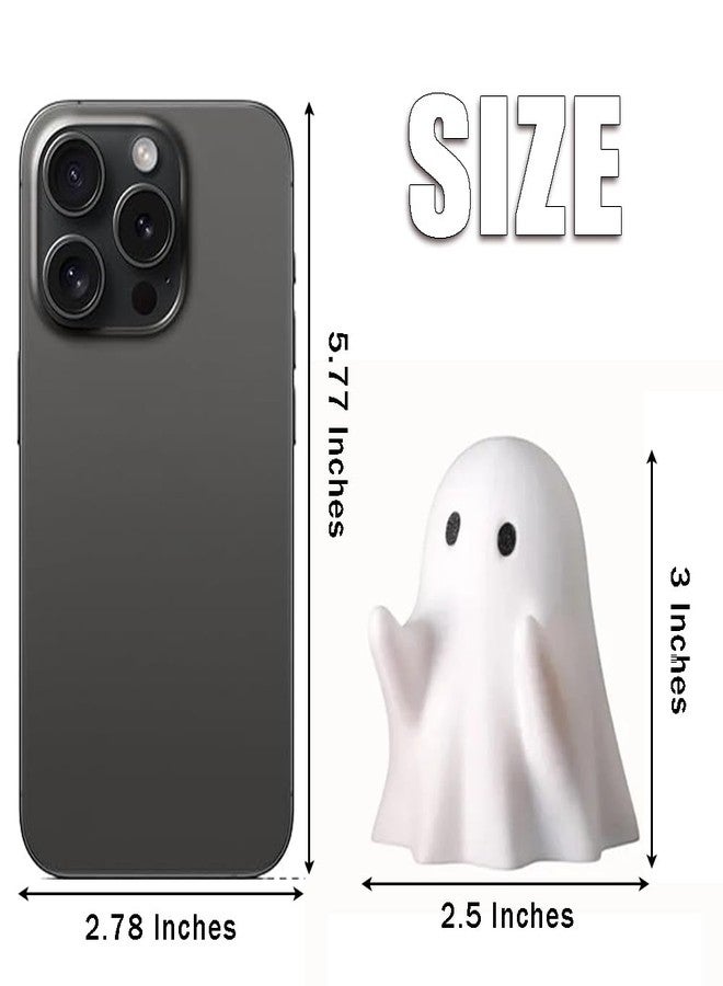 OULIGET Cute Ghost Pen Holder,Halloween Ghosts Resin Figurine Decoration,Adorable Pencil Stand,Humorous Desktop Art Piece for Indoor Halloween Party Tabletop Home Shelf - Image 5