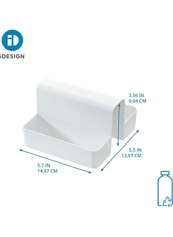 InterDesign - iDesign Recycled Plastic Kitchen Sink Saddle – 5.5” L x 5.72” W x 3.56” H, White - Image 1
