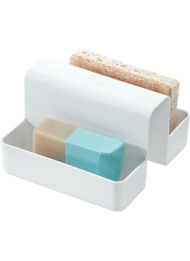InterDesign - iDesign Recycled Plastic Kitchen Sink Saddle – 5.5” L x 5.72” W x 3.56” H, White - Image 1