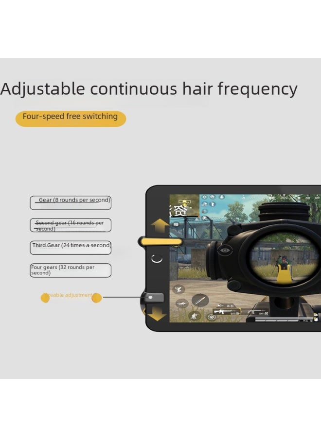 Multi-functional Tablet Game Controller Frequency Change Burst Aid on Direct Sale From Manufacturer For Mobile Games-Product Color:Yellow JS62 Six Finger Linkage - Image 5
