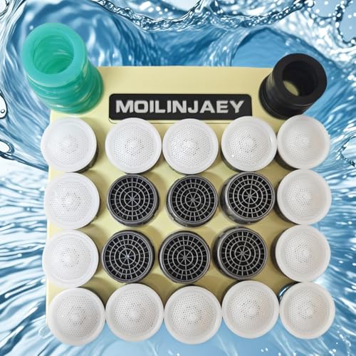 MOILINJAEY Faucet Aerator 2.2GPM Flow Limiter Insert Faucet Aerator Replacement Part Used for Bathroom or Kitchen Sink Faucet Filter Suitable for Internal and External Thread Faucet Aerators (20 PCS) - Image 5