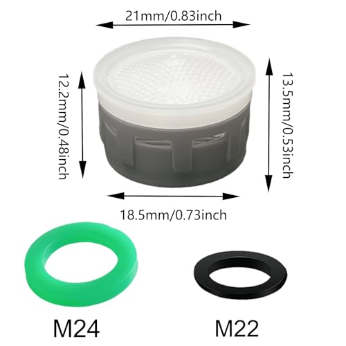 MOILINJAEY Faucet Aerator 2.2GPM Flow Limiter Insert Faucet Aerator Replacement Part Used for Bathroom or Kitchen Sink Faucet Filter Suitable for Internal and External Thread Faucet Aerators (20 PCS) - Image 2
