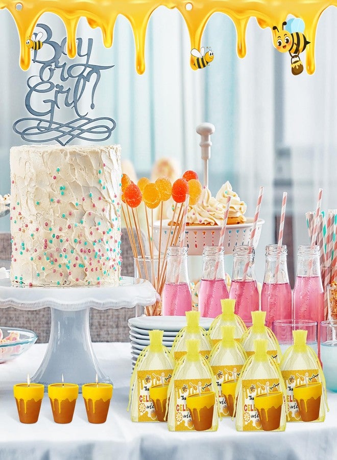 Conelist 48 Sets Bee Themed Candle Set for Baby Shower Party Favors Cute Honey Jar Candle with Thank You Tags Organza Bags Baby Shower Gifts for Guest Gender Reveal Party Decoration Gifts - Image 5