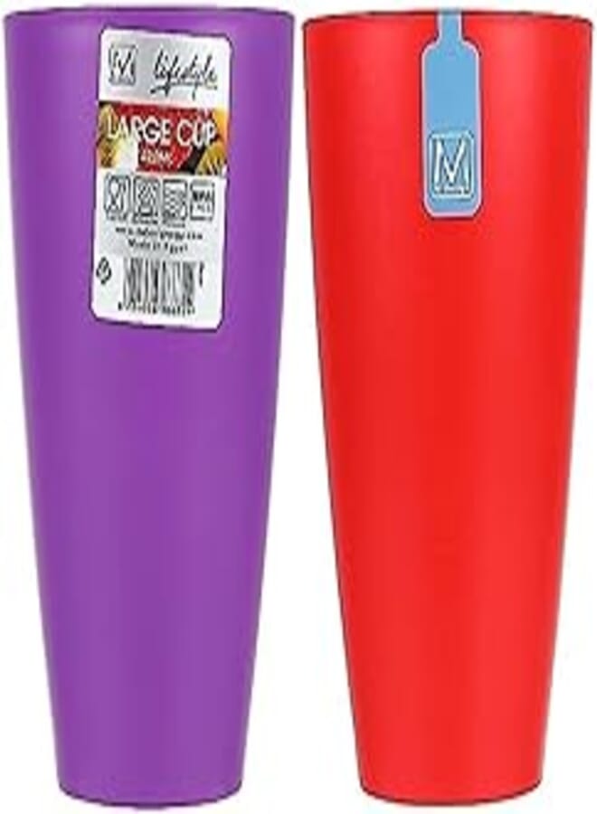 m-design M-Design 8632Lifestyle Large Cup 420 ml Purple + Lifestyle large cup 420 ml - red 