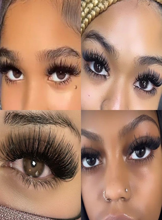 Jozlynn False Eyelashes Fluffy Eyelashes Faux Mink Fake Eyelashes Natural Look Fake Wispy Lash Black Long Soft Reusable 7 Pairs (Black) - Image 4