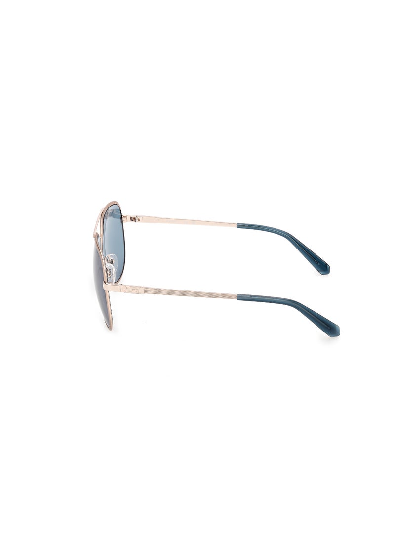 GUESS FULL RIM MALE PILOT GOLD METAL SUNGLASSES - Image 2