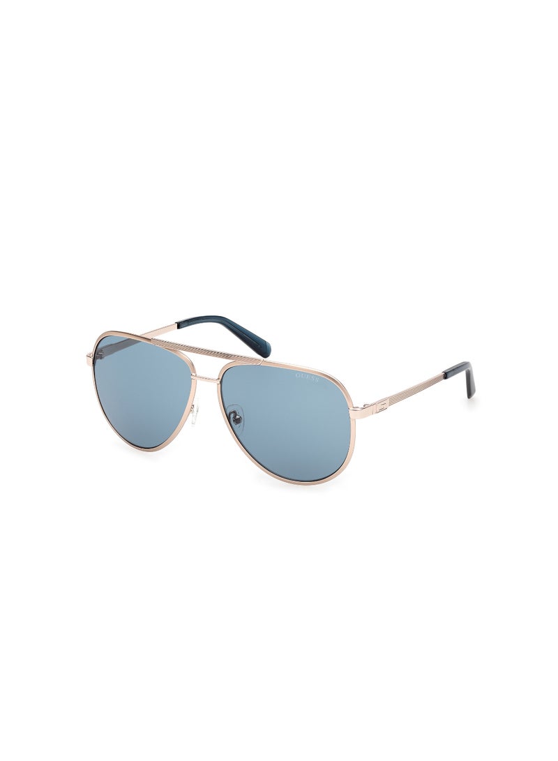 GUESS FULL RIM MALE PILOT GOLD METAL SUNGLASSES - Image 1