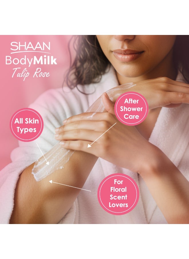Shaan Body Milk Tulip Rose 300 ml  - Image 2