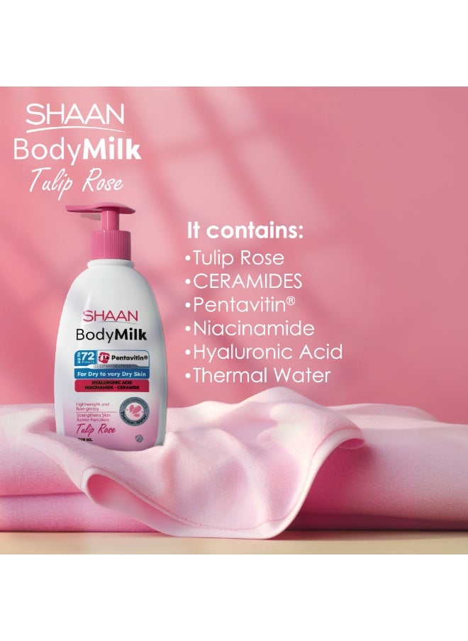 Shaan Body Milk Tulip Rose 300 ml  - Image 4
