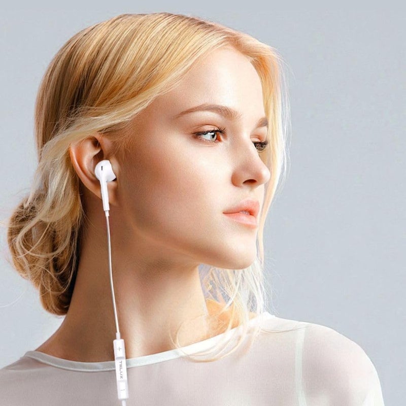 TELUX Soundlink Wired Mono Earphone Type-C White - Image 3