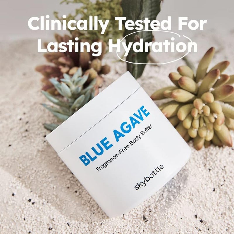 skybottle Fragrance Free Blue Agave Body Butter Moisture Repair Body Cream Skin Relief with Hyaluronic Acid Vegan Certified Body Care For Men Women 98 Fl Oz - Image 4