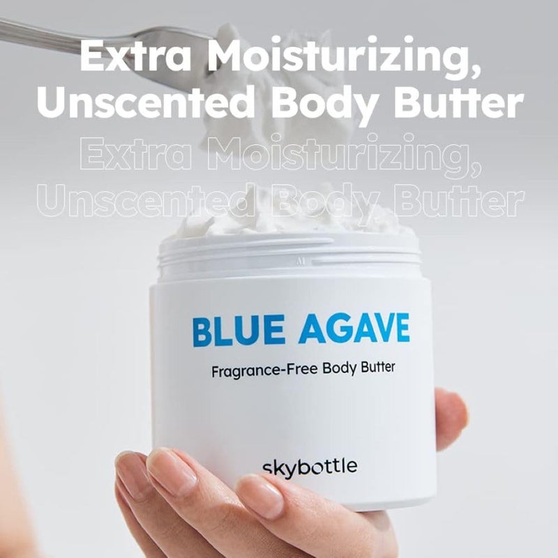 skybottle Fragrance Free Blue Agave Body Butter Moisture Repair Body Cream Skin Relief with Hyaluronic Acid Vegan Certified Body Care For Men Women 98 Fl Oz - Image 2