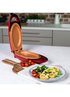 Red Copper Red Copper 5 Minute Chef Electric Frying Pan Smokeless Nonstick Pan Steak  - Image 2
