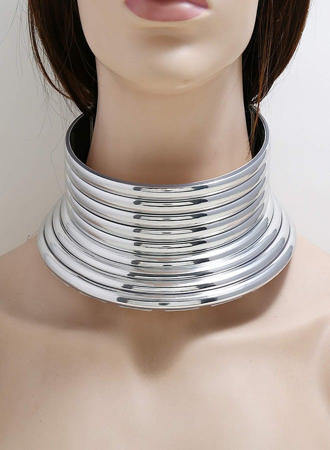 هينجييد قلادة تشوكر أفريقية من هينجيد - مجوهرات أنقرة - طقم مجوهرات قلادة تشوكر وقلادة صدرية من قماش كينتي مارولا المشمس (فضي 1) - Image 4