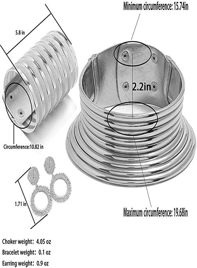 هينجييد قلادة تشوكر أفريقية من هينجيد - مجوهرات أنقرة - طقم مجوهرات قلادة تشوكر وقلادة صدرية من قماش كينتي مارولا المشمس (فضي 1) - Image 2