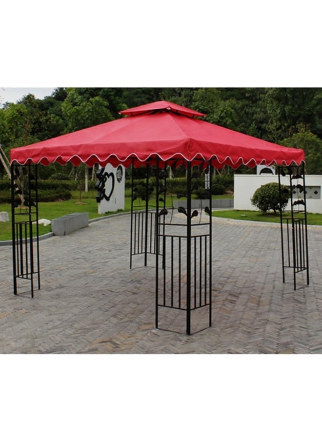 3x3m(10x10ft) Replacement Gazebo Canopy Top Cover, Waterproof 300D Polyester Patio Tent Roof for Square Outdoor Pavilion, Khaki - Image 3