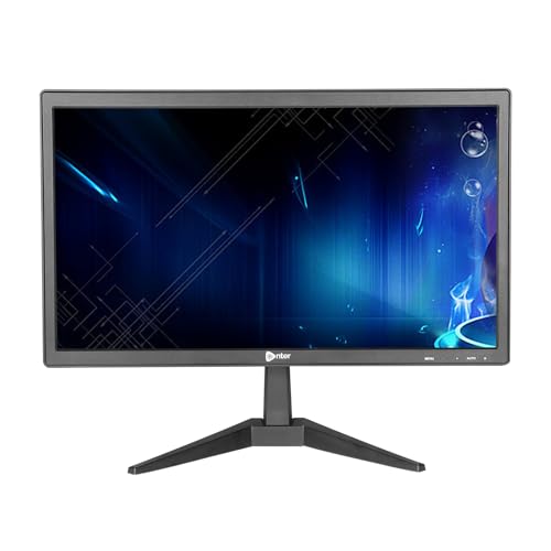Enter A015 20 Inch (50.8 CM) Slim Wide LED Monitor | Refresh Rate 60 Hz, 1600 x 900 Pixels | Wall Mountable Slim & Stylish Design with 16.7M Colors | HDMI & VGA Ports (Full Black) - Image 1