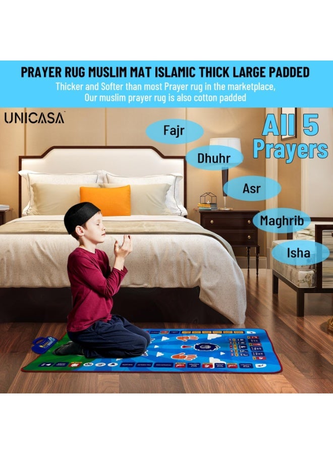 Kids Electronic Muslim Prayer Mat – Islamic Educational Rug with Quran Surahs, Adhan, Dua & Prayer Guidance - Image 1
